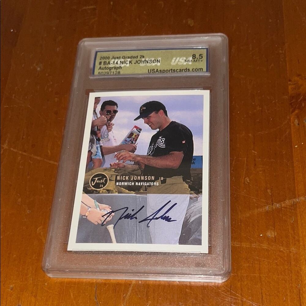 2000 Just Graded 2K BA-14 Sacramento NICK JOHNSON Graded Rookie Card NM MT 8.5
